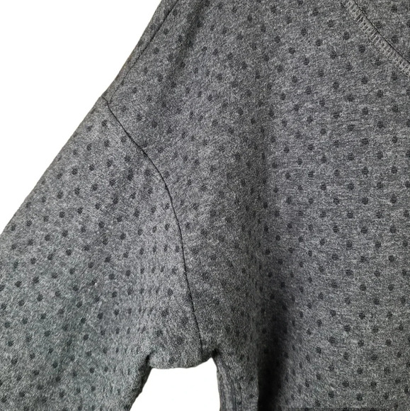 Talbots grey with black polka dot long sleeve top - Picture 3 of 9